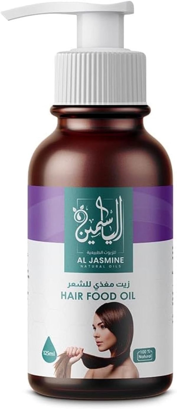 ⁦AL JASMINE NATURAL OILS A Hair Food 100% Pure Uses for Strength, Growth, and Shine | Tackling Hair Woes Effectively | Stops Hair Loss | Splitting of Hair Stops | Increases iness of the Hair (125 ml)⁩ - الصورة ⁦2⁩